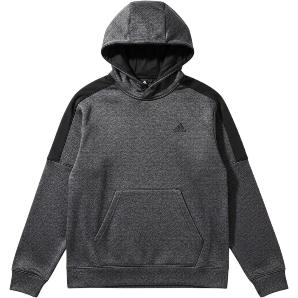 Adidas Climawarm Men Pullover Jacket XL Gray Kangaroo Pocket Casual Stretch Mesh